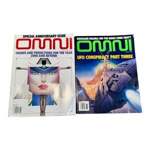 Vintage Omni Magazine Lot of‎ 2 October 1989 & June 1994 Sci-Fi Science UFO